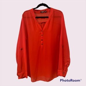Sheer Red Blouse